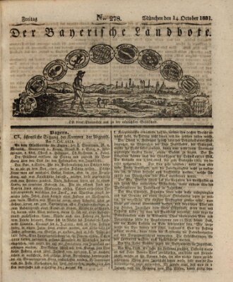 Der Bayerische Landbote Freitag 14. Oktober 1831