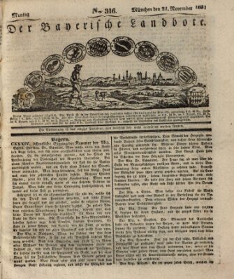 Der Bayerische Landbote Montag 21. November 1831
