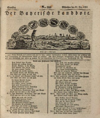 Der Bayerische Landbote Samstag 31. Dezember 1831