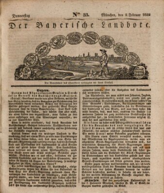 Der Bayerische Landbote Donnerstag 2. Februar 1832