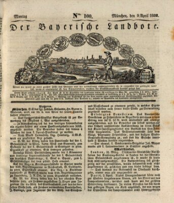 Der Bayerische Landbote Montag 9. April 1832