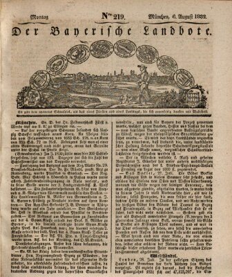 Der Bayerische Landbote Montag 6. August 1832
