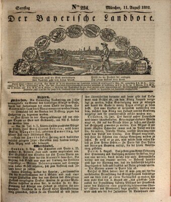 Der Bayerische Landbote Samstag 11. August 1832