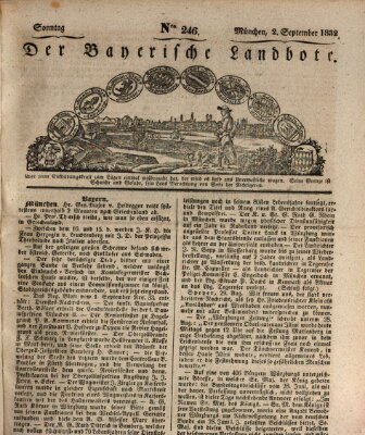 Der Bayerische Landbote Sonntag 2. September 1832
