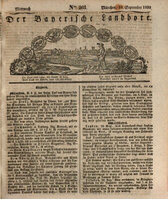 Der Bayerische Landbote Mittwoch 19. September 1832