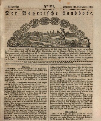 Der Bayerische Landbote Donnerstag 27. September 1832