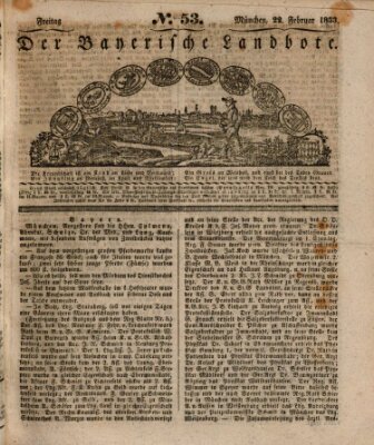 Der Bayerische Landbote Freitag 22. Februar 1833