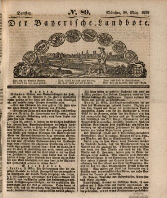 Der Bayerische Landbote Samstag 30. März 1833