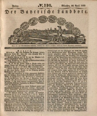 Der Bayerische Landbote Freitag 26. April 1833
