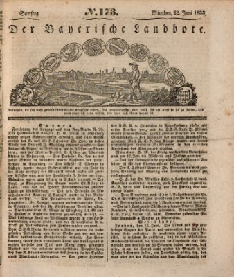 Der Bayerische Landbote Samstag 22. Juni 1833