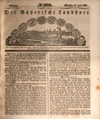 Der Bayerische Landbote Sonntag 21. Juli 1833