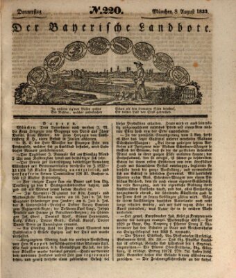 Der Bayerische Landbote Donnerstag 8. August 1833