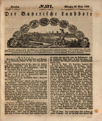 Der Bayerische Landbote Samstag 28. September 1833