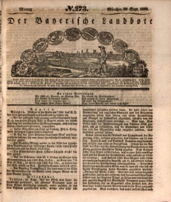 Der Bayerische Landbote Montag 30. September 1833