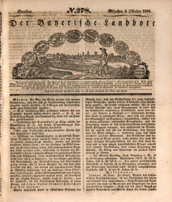Der Bayerische Landbote Samstag 5. Oktober 1833