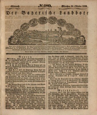 Der Bayerische Landbote Mittwoch 16. Oktober 1833