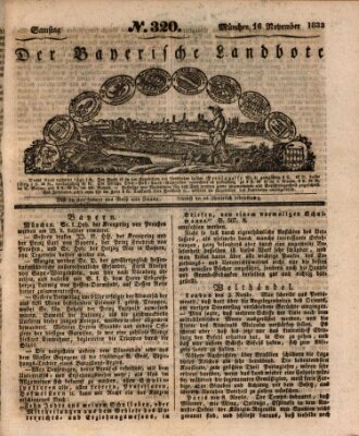 Der Bayerische Landbote Samstag 16. November 1833