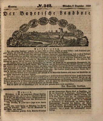 Der Bayerische Landbote Sonntag 8. Dezember 1833