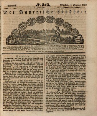 Der Bayerische Landbote Mittwoch 11. Dezember 1833