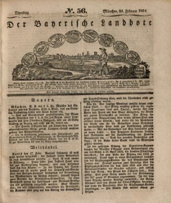 Der Bayerische Landbote Dienstag 25. Februar 1834