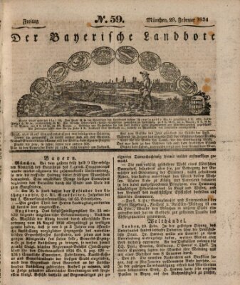 Der Bayerische Landbote Freitag 28. Februar 1834