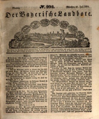 Der Bayerische Landbote Montag 21. Juli 1834