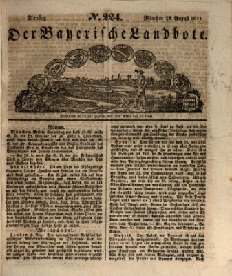 Der Bayerische Landbote Dienstag 12. August 1834