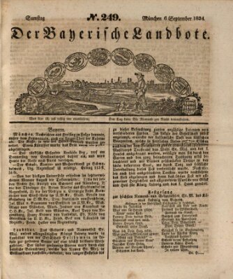 Der Bayerische Landbote Samstag 6. September 1834