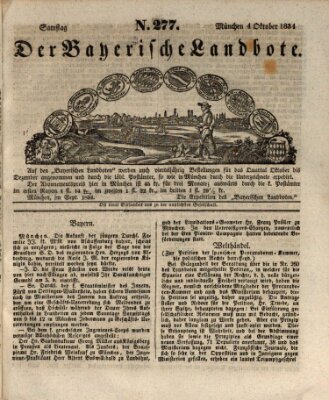 Der Bayerische Landbote Samstag 4. Oktober 1834