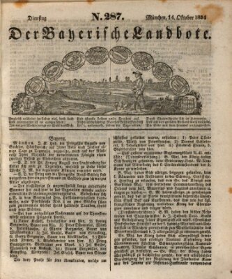 Der Bayerische Landbote Dienstag 14. Oktober 1834