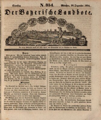 Der Bayerische Landbote Samstag 20. Dezember 1834