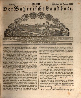 Der Bayerische Landbote Dienstag 20. Januar 1835