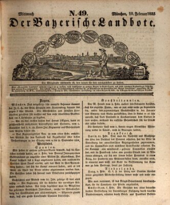 Der Bayerische Landbote Mittwoch 18. Februar 1835