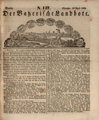 Der Bayerische Landbote Montag 27. April 1835
