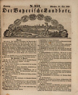Der Bayerische Landbote Sonntag 31. Mai 1835