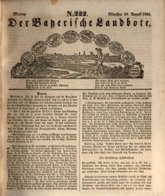 Der Bayerische Landbote Montag 10. August 1835