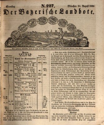 Der Bayerische Landbote Samstag 15. August 1835