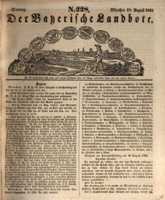Der Bayerische Landbote Sonntag 16. August 1835