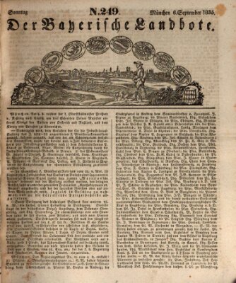 Der Bayerische Landbote Sonntag 6. September 1835