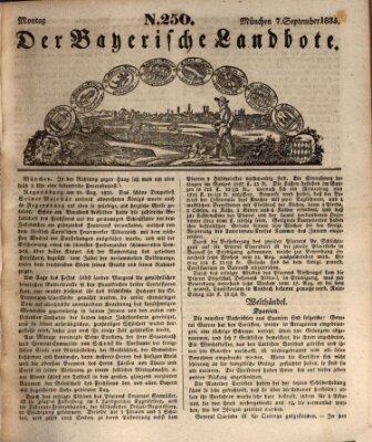 Der Bayerische Landbote Montag 7. September 1835