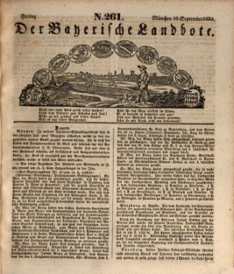 Der Bayerische Landbote Freitag 18. September 1835