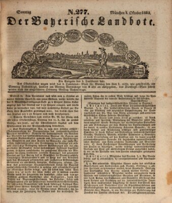 Der Bayerische Landbote Sonntag 4. Oktober 1835