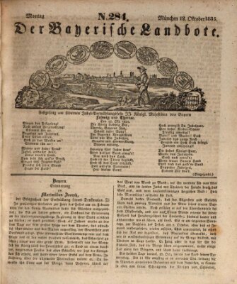 Der Bayerische Landbote Montag 12. Oktober 1835