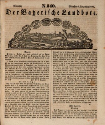 Der Bayerische Landbote Sonntag 6. Dezember 1835