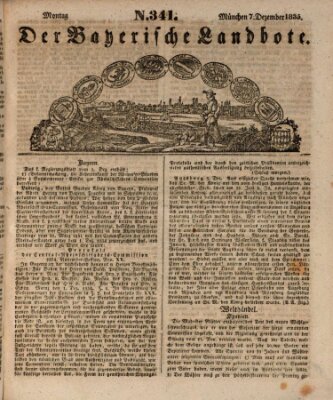 Der Bayerische Landbote Montag 7. Dezember 1835