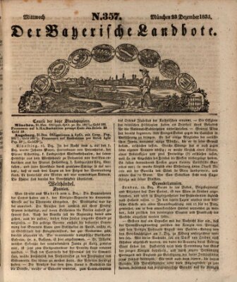 Der Bayerische Landbote Mittwoch 23. Dezember 1835
