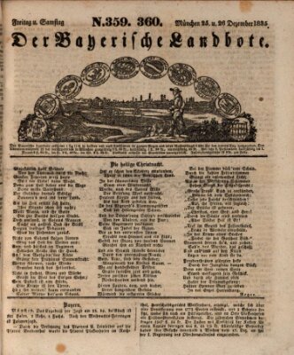 Der Bayerische Landbote Freitag 25. Dezember 1835