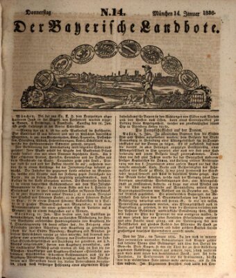 Der Bayerische Landbote Donnerstag 14. Januar 1836