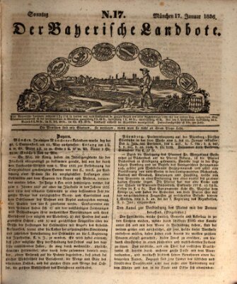 Der Bayerische Landbote Sonntag 17. Januar 1836