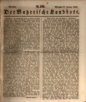 Der Bayerische Landbote Dienstag 19. Januar 1836